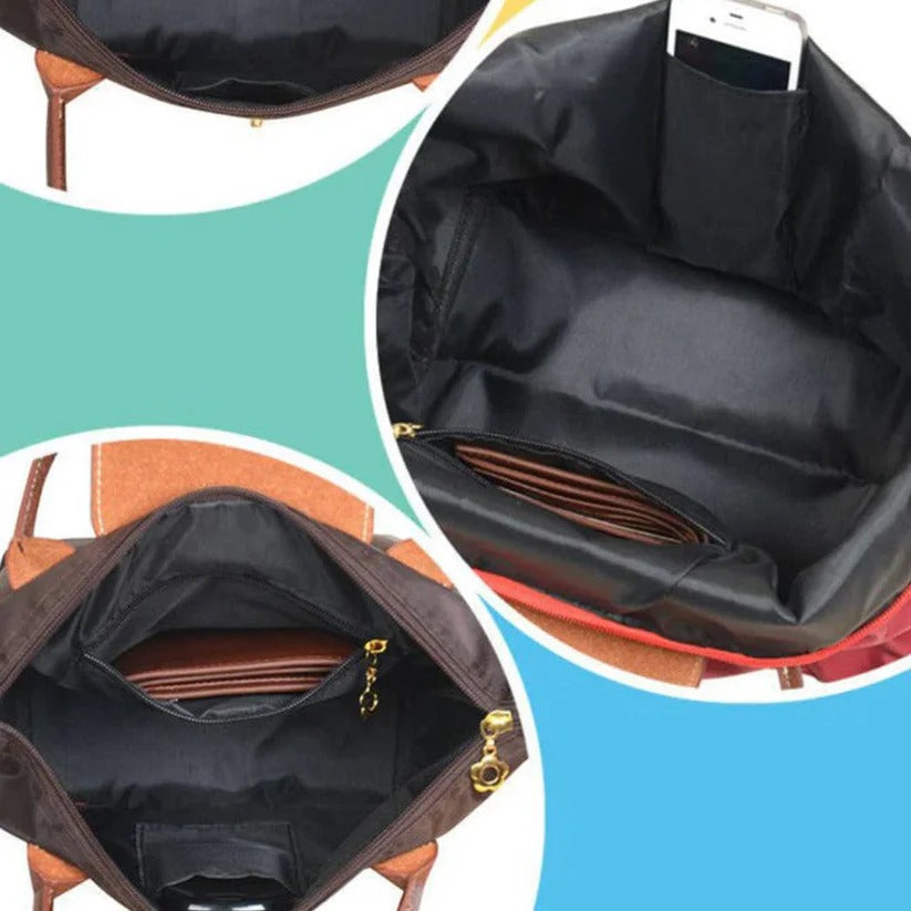 Vielseitige Schultertasche aus strapazierfähigem Material in neun Farben