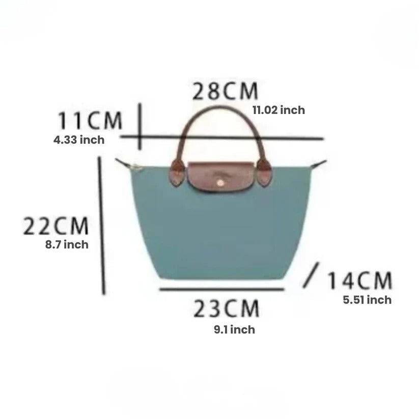 Vielseitige Schultertasche aus strapazierfähigem Material in neun Farben