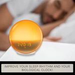 Smart alarm clock with light simulation and Bluetooth function