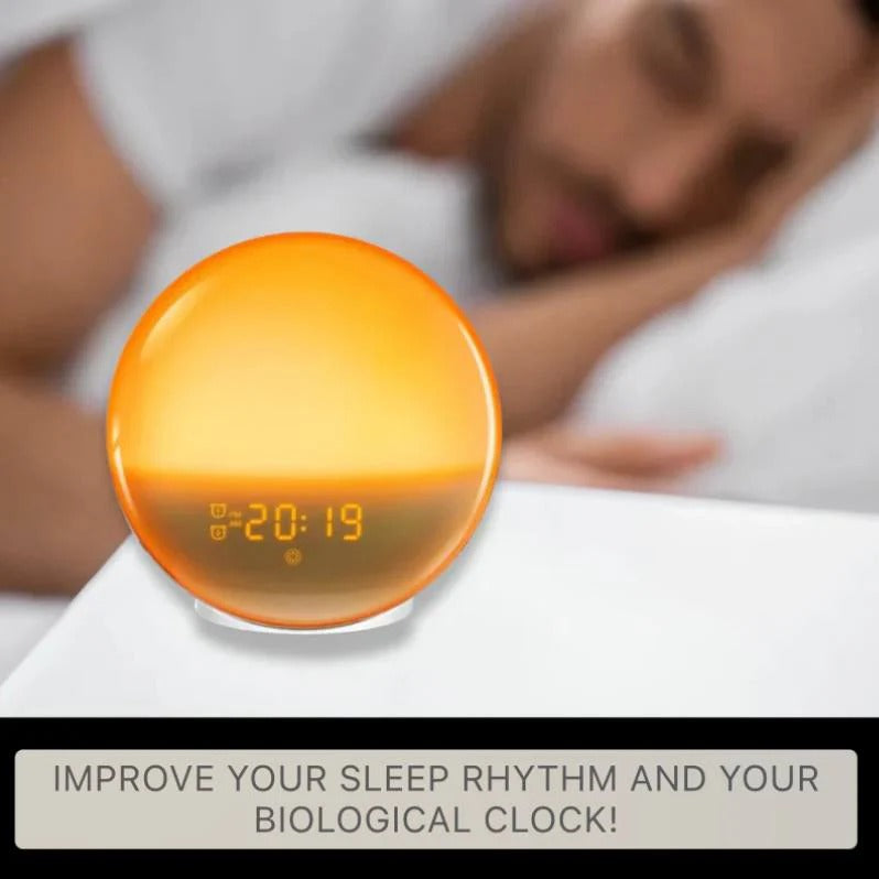 Smart alarm clock with light simulation and Bluetooth function