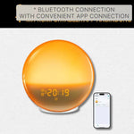 Smart alarm clock with light simulation and Bluetooth function
