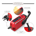 Notfallradio mit Handkurbel, LED-Taschenlampe und Powerbank