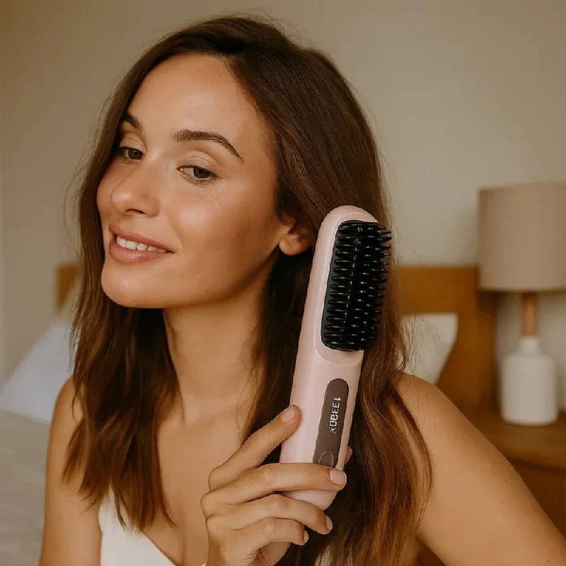 Keramische Haarglättungsbürste mit Anti-Frizz-Funktion für schnelles Styling