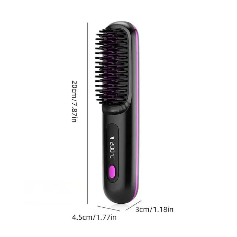 Keramische Haarglätterbürste mit Anti-Frizz-Funktion für schnelles Styling