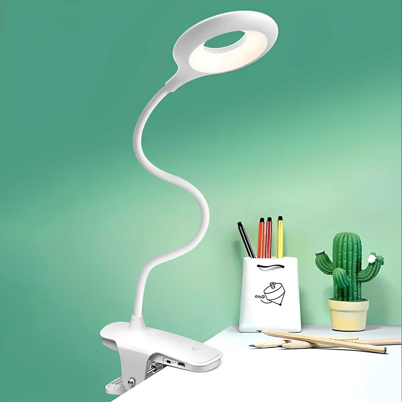 Flexibles LED-Leselicht mit USB-Akku und dimmbarem Design für den Schreibtisch