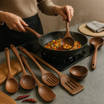 High-Quality Acacia Wood Cooking Utensil Set for the Kitchen
