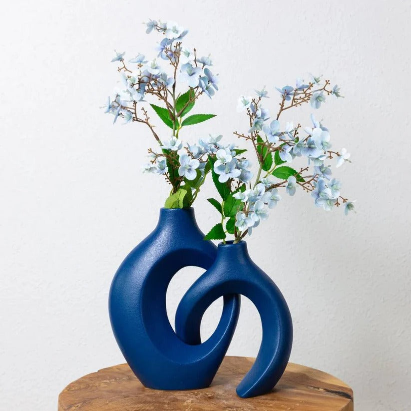 Keramische Vase mit Geflochtenem Design für Blumenarrangements