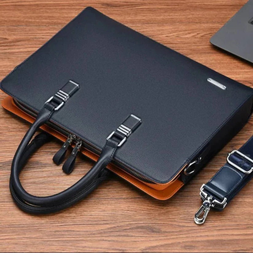 High-Quality Leather Laptop Shoulder Bag for 14- to 15-inch Laptops