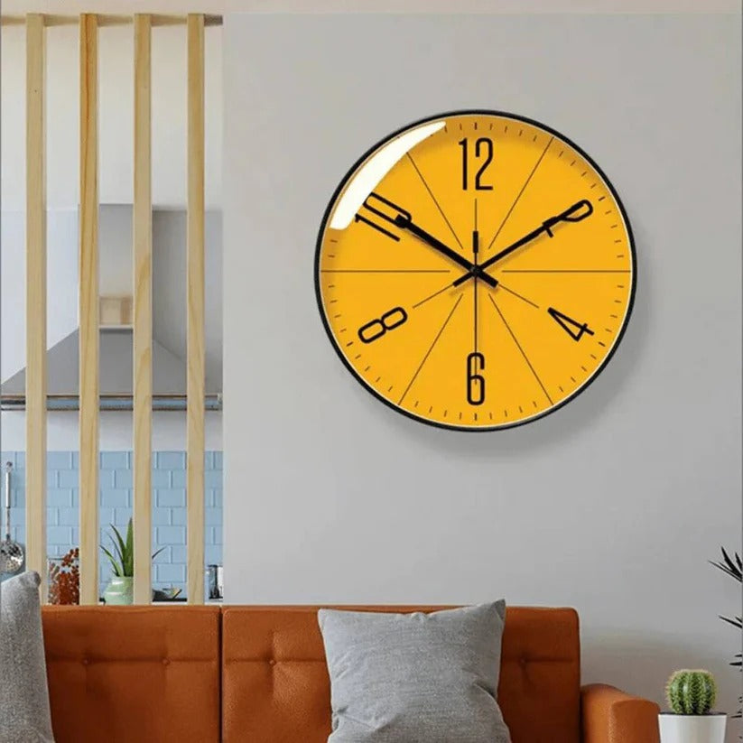 Silent quartz wall clock in a timeless design for every home