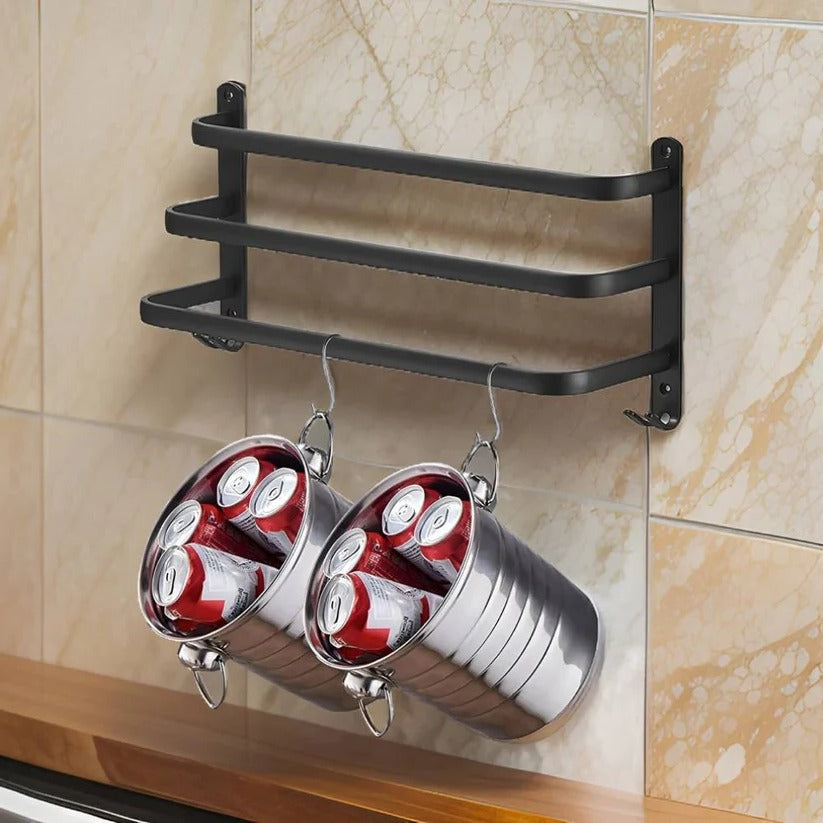 Stylischer Aluminium Handtuchhalter für die Wandmontage
