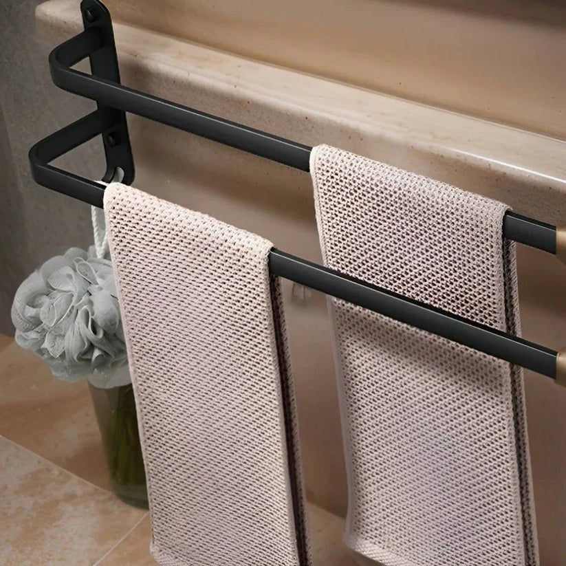 Stylischer Aluminium Handtuchhalter für die Wandmontage