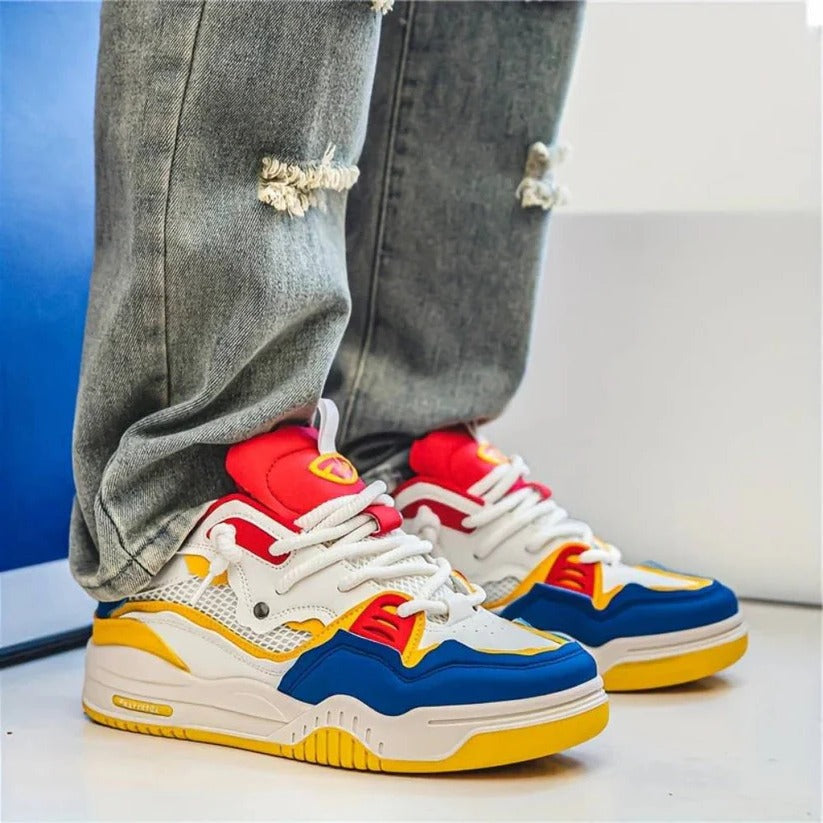 Hochwertige Herren Sneaker mit Dickem Sohlenprofil für Jeden Tag