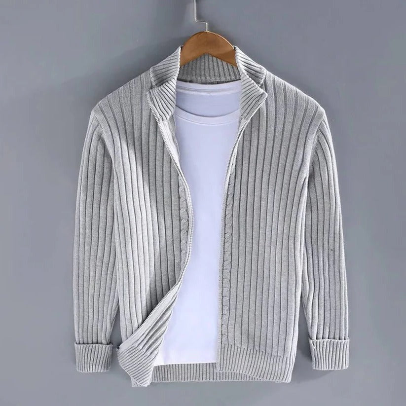 Modischer Herren Strickjacke mit Reißverschluss