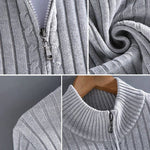 Modischer Herren Strickjacke mit Reißverschluss