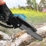 Powerful cordless chainsaw with precision cutting for outdoor use