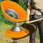 Versatile Nylon Brush Attachment for Precise Lawn Care and Surface Cleaning