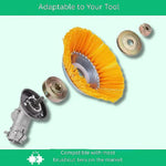 Versatile Nylon Brush Attachment for Precise Lawn Care and Surface Cleaning
