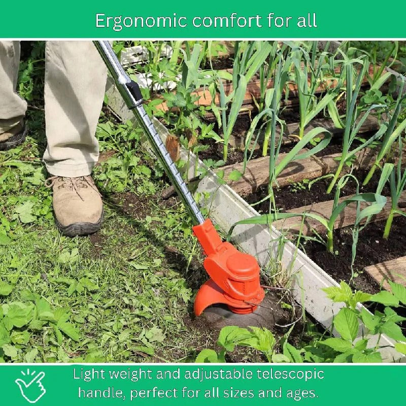 Powerful Cordless Lawn Edger with 21V Battery for Precise Garden Care