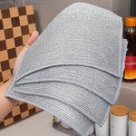 Reusable stainless steel cleaning cloths for streak-free wiping