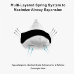 Nasal strips for better breathing support at night