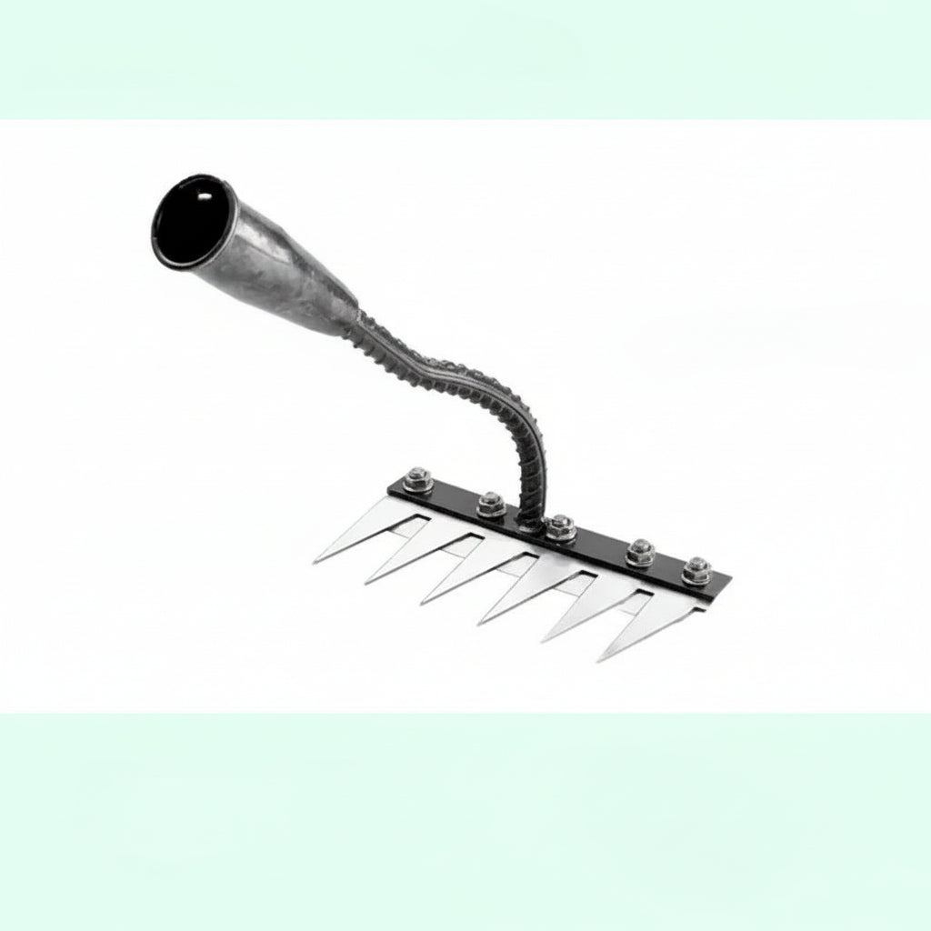 Ergonomic Steel Garden Rake for Efficient Weed Removal