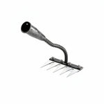 Ergonomic Steel Garden Rake for Efficient Weed Removal