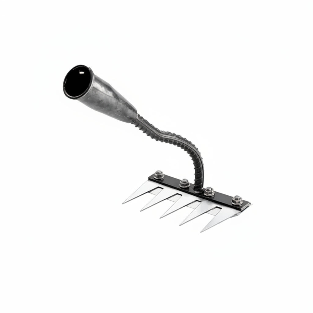 Ergonomic Steel Garden Rake for Efficient Weed Removal