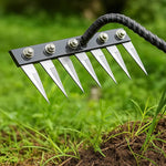 Ergonomic Steel Garden Rake for Efficient Weed Removal