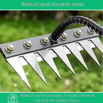 Ergonomischer Gartenrechen aus Stahl für effizientes Unkrautjäten