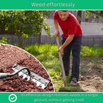 Ergonomic Steel Garden Rake for Efficient Weed Removal