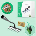 Ergonomic Steel Garden Rake for Efficient Weed Removal