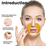 Feuchtigkeitsspendende Gesichtspflaster für Falten und Linien, 10 Stück