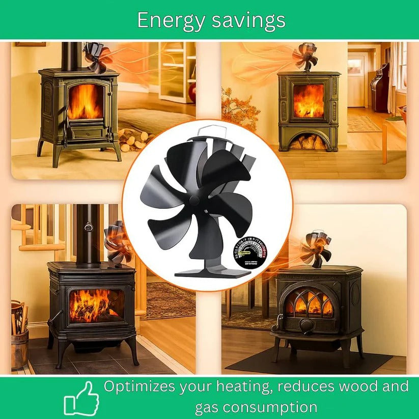 Silent Wood Stove Fan for Optimal Heat Distribution