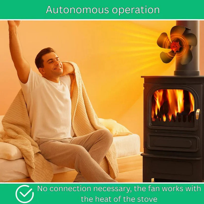 Silent Wood Stove Fan for Optimal Heat Distribution