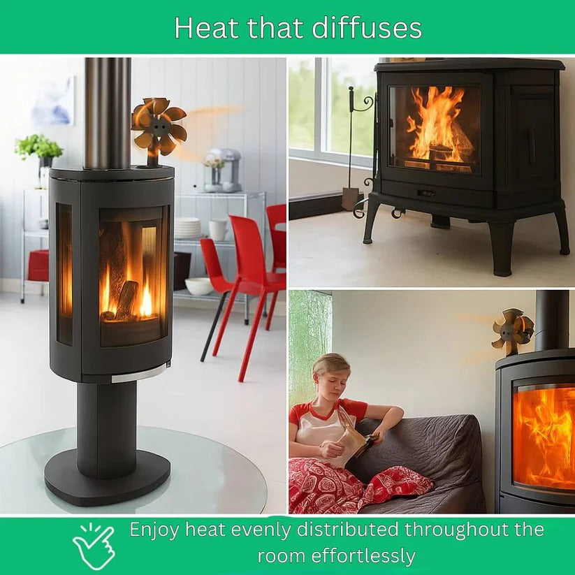 Silent Wood Stove Fan for Optimal Heat Distribution