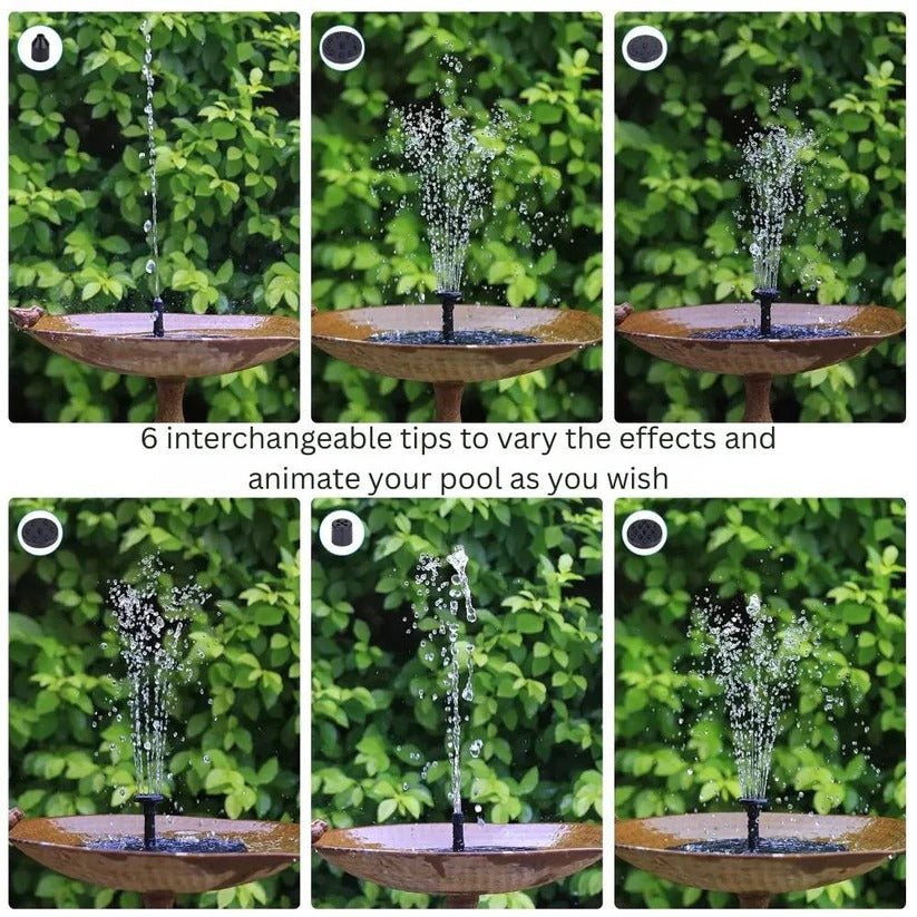 Sonnenbetriebene Mini-Wasserfontäne für Garten und Außenbereich