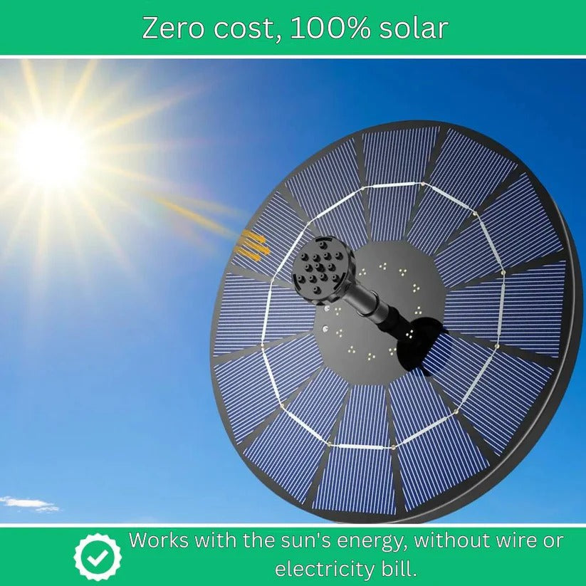 Solar-Powered Mini Water Basin for Garden and Outdoor Use