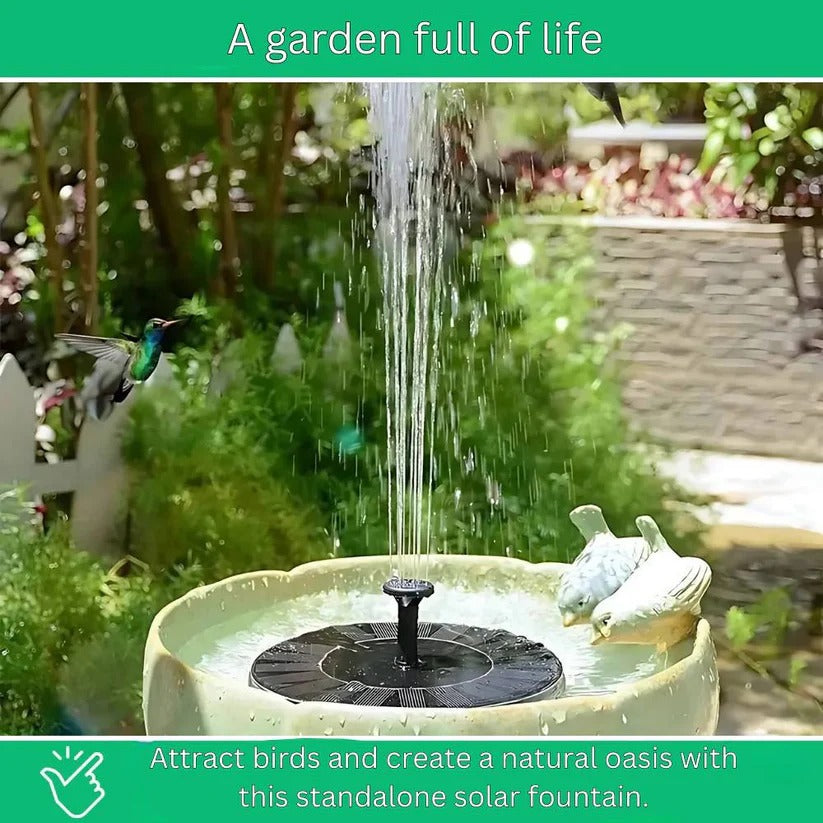 Solar-Powered Mini Water Basin for Garden and Outdoor Use