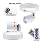 Cordless LED spotlight with warm ambient light
