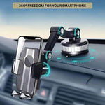 360-Grad Drehbarer Handyhalter für das Auto mit Saugfuß