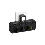 Intelligente Steckerleiste mit USB und USB-C Anschlüssen und 2500W Überspannungsschutz