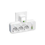Intelligente Steckerleiste mit USB und USB-C Anschlüssen und 2500W Überspannungsschutz