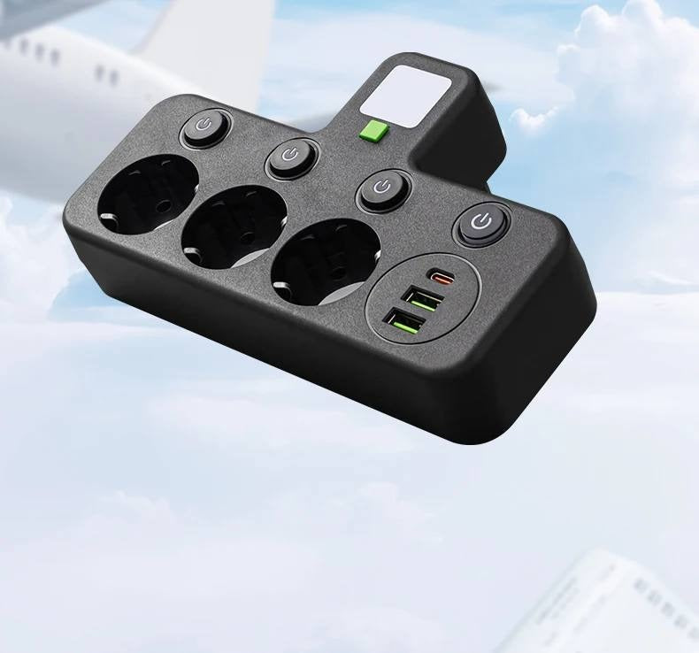 Intelligente Steckdosenleiste mit USB und USB-C für schnelles Laden