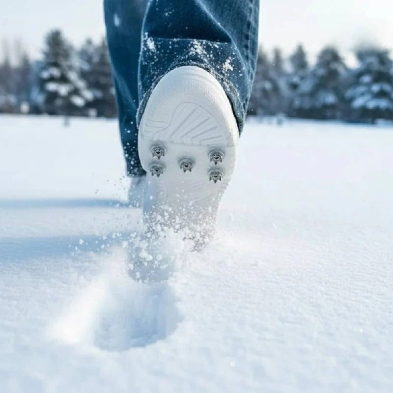 Rutschfeste Eisgripper mit Stahlspikes für sicheres Winterlaufen