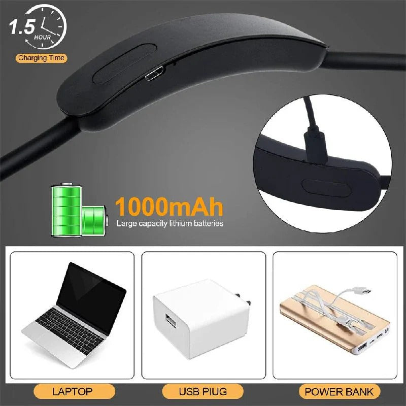 Flexible, Rechargeable LED Neck Light for Undisturbed Reading