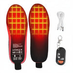 Rechargeable heated insoles for cold days with customisable fit