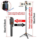 Intelligenter Smartphone-Stativ mit automatischer Verfolgung und dualen Lichtern für Livestreaming und Vlogging