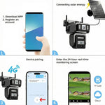 Solar-powered security camera with auto-tracking and two-way audio