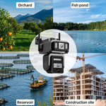Solar-powered security camera with auto-tracking and two-way audio