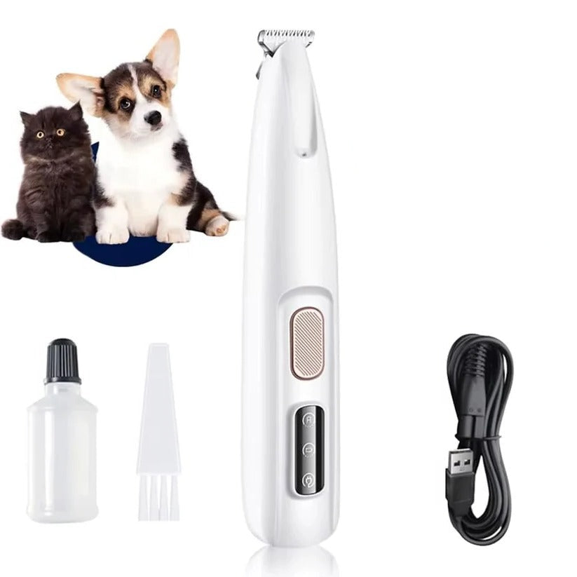 Kabelloser Haustierpflege-Trimmer mit LED-Licht und Keramikklinge